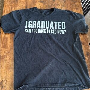 Black "I Graduated" Graphic Tee